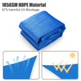 thumbnail image 3 of Yescom 23x20Ft Rectangle Sun Shade Sail Canopy 97% UV Block Commercial Carpark Pool Camping Playground Outdoor Blue, 3 of 12