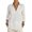 White, variant on Bxsruta Womens Tops V Neck 3/4 Sleeve Collared Shirts Loose Fit Casual Vacation Blouses