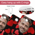 thumbnail image 2 of Valentine's Day Bathroom Shower Curtain, Funny Man Smile Face Picture Red Love Heart Black Waterproof Washable Soft Bath Curtain for Bathtub Decor with 12 Hooks&Grommet, 36x72 Inch, 2 of 9