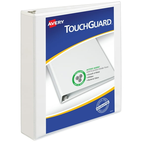 Avery TouchGuard Binder, 1.5 inch Rings, 1 White Binder (17142)