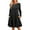 Black, variant on Fancyglim Women's T-Shirt Dress Casual Flowy Cute Swing Long Sleeve Mini Dress Navy M