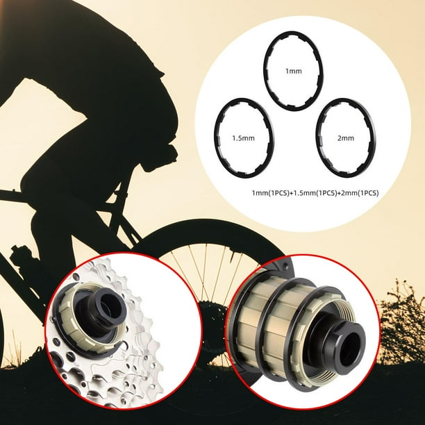 Entretoises de vélo – Rondelle de moyeu de volant d'inertie légère, entretoises de moyeu de volant d'inertie de vélo différentes options de 1 mm/1,5 Entretoises de vélo – Rondelle de moyeu de volant d'inertie légère, entretoises de moyeu de volant d'inertie de vélo différentes options de 1 mm/1,5