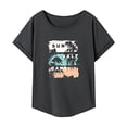 thumbnail image 1 of Camiseta para mujer, disfraz de verano, camiseta de manga corta para acampar, playa, uso diario, viaje L, 1 of 7