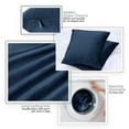 thumbnail image 4 of Nestl Velvet Throw Pillow Covers Solid Square Soft Decorative Pillow Cover for Sofa, 18" x 18", Navy Blue, Pack of 2, 4 of 8
