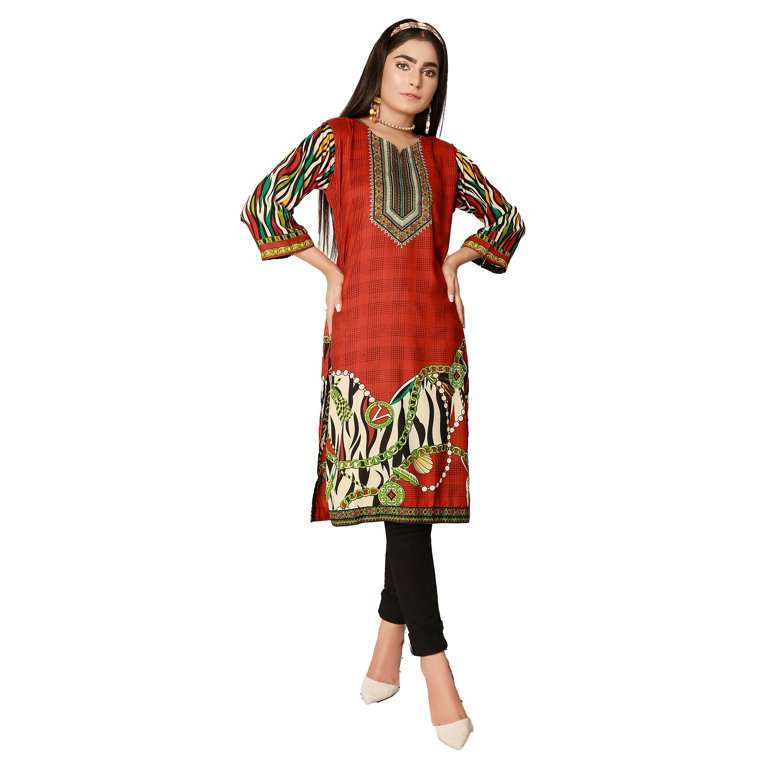 Ladies Stylish Low Price Embroidered Cotton Kurti, Wash Care: Dry