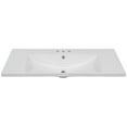 thumbnail image 5 of 36" Ceramic Bathroom Countertop, White Basin, 27.79 Lb Weight Vanity Top With Basin In White, 3 Holes, Center Sink Location, 18" D X 6.6" H, Modern Style, Simple Install, 5 of 5