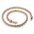 thumbnail image 3 of HOOUN Rose Gold Singapore Twist Chain Rope Necklace Stainless Steel Women Mens 2-8mm-24 inches For Necklace-6mm, 3 of 8
