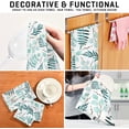 thumbnail image 7 of Coolnut Leave Branches Kitchen Dish Towel Set of 6, Soft Absorbent Drying Dishcloths Dish Towels with Hanging Loop for Kitchen Bathroom Bar Home Decor, 28 x 18 Inch Washcloth Gift, 7 of 7