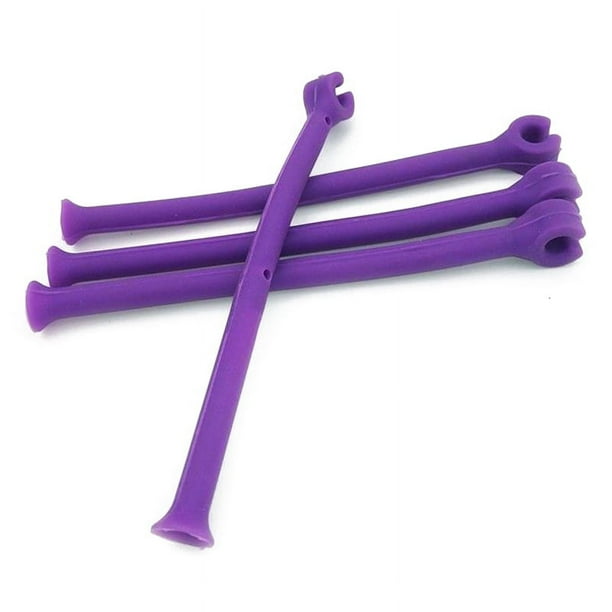 YouU Tether Lot de 8 verres à pied flexibles en silicone pour lave-vaisselle Violet