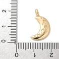 thumbnail image 3 of Brass Pendants Moon Charms Real 14K Gold Plated 19x13x2mm Hole: 2mm, 3 of 3