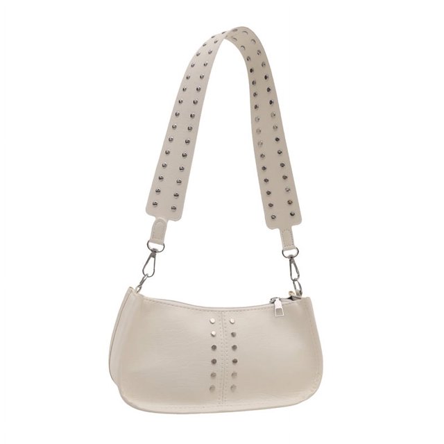 Monederos Con Tachuelas Bolso Mano Mujeres Niñas Y2K Cuero PU Sólido Vintage
