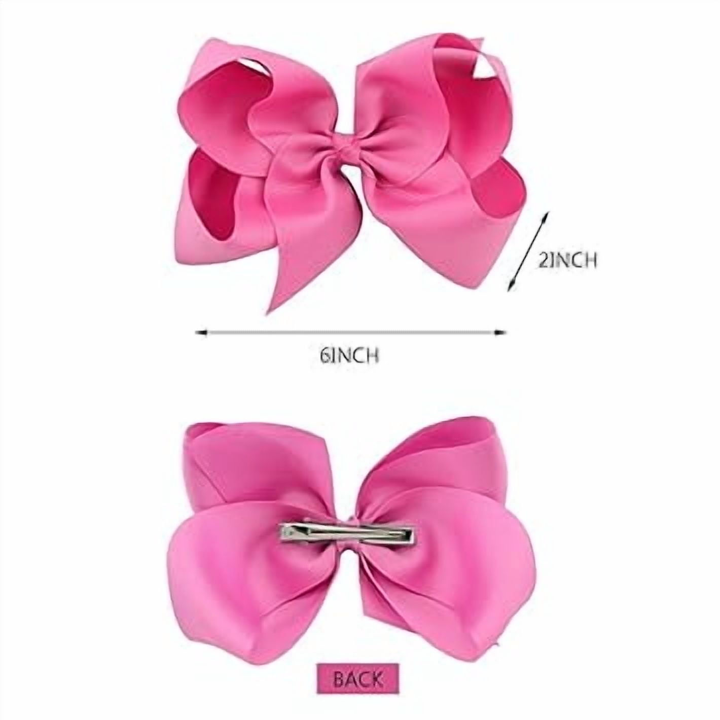 Yoyauz Hair Accessories For Girls 30 Colors 6 Inch Grosgrain Ribbon Hair Accessories Bow Clip Crocodile Clip Hair Clips Hair Accessories Back To School Party Photography Christmas Travel（1PC）