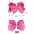 thumbnail image 4 of Yoyauz  Hair Accessories For Girls 30 Colors 6 Inch Grosgrain Ribbon Hair Accessories Bow Clip Crocodile Clip Hair Clips Hair Accessories Back To School Party Photography Christmas Travel, 4 of 6