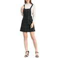 thumbnail image 2 of Allegra K Women's Plaid Button Decor A-Line Pinafore Overall Dress, 2 of 6