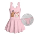 thumbnail image 6 of Uourmeti Cartoon Capybara & Axolotl Wedding Swim Dress for Girls Cute Skirted One-Piece Bathing Suit, Quick Dry & Stretchy for Beach, 6 of 8