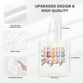 thumbnail image 4 of VIVACITE Christian Tote Bags for Women Vintage Canvas Tote Bag for Women Bible Tote Bags for Women Christian Gifts for Women Faith Bible Carrier Church Bags for Women with Jesus Art 1, 4 of 6