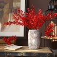 thumbnail image 4 of 10pcs Red Artificial Berry Branches for Christmas Crafting, Party Decorations, and Home Decor - Perfect for Holiday Arrangements and Weddings, Ideal for Photo Props and Festive Designs, 4 of 9