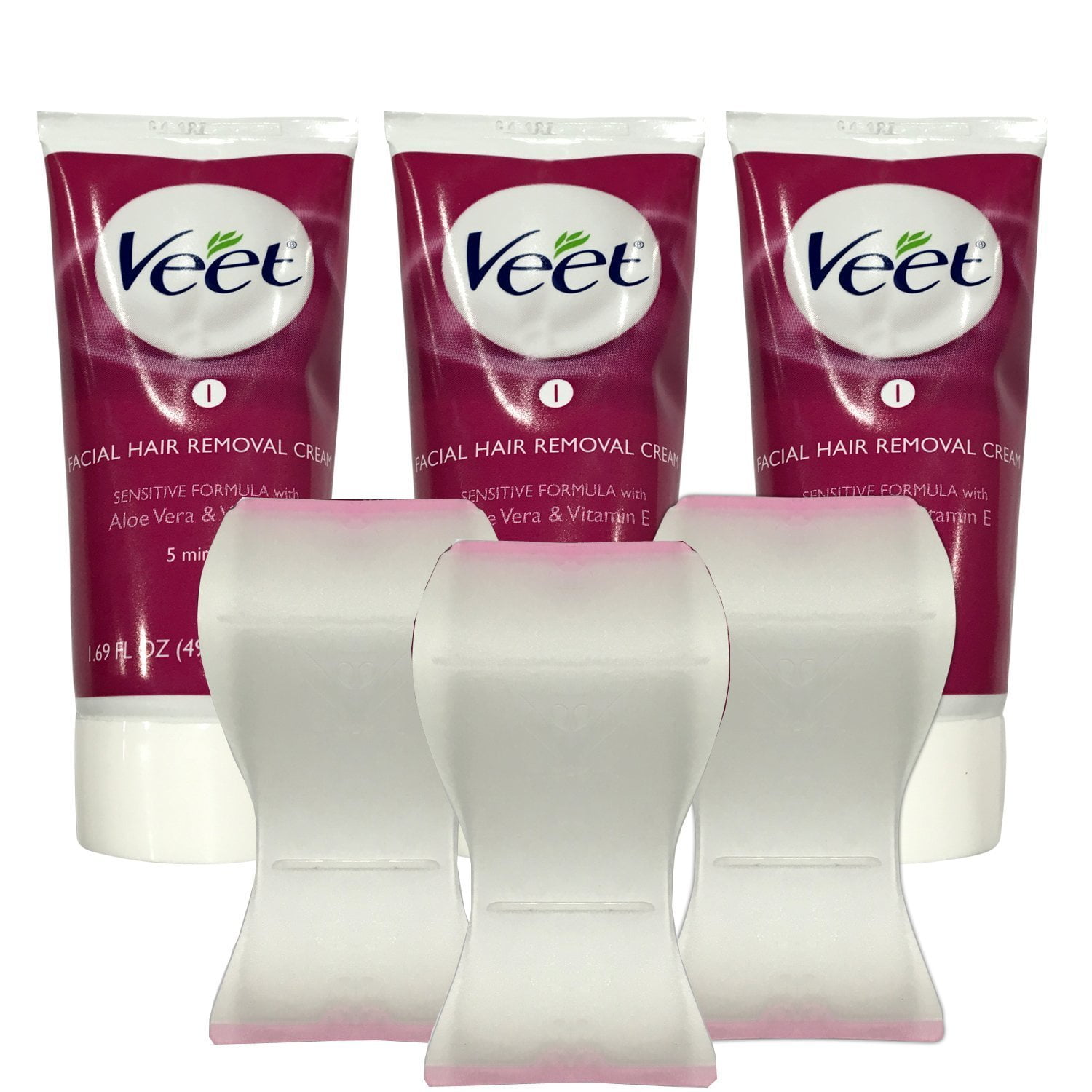 Veet Facial Hair Remover Cream  oz Each Includes Applicator -  