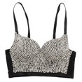 thumbnail image 2 of Chaqueta de cuentas para mujer con tirantes de espina de pescado y diamantes para danza del vientre, para uso exterior, modelado del cuerpo, pecho, actuación en el escenario, sexy, ombligo, 2 of 5