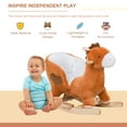 thumbnail image 3 of Qaba Baby Rocking Horse, Plush Animal Rocker w/ Realistic Sound, Pedals, 3 of 9