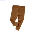 thumbnail image 2 of Huanglei Organic Boys Pants Soft Baby Leggings Solid Color Casual Trousers For Autumn Toddler Breathable Stretchy Daily Wear ï¼Boys Leggings /Size 3-6 Months(Coffee), 2 of 4