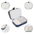 thumbnail image 3 of Unique Bargains Jewelry Box Small PU Leather Jewelry Organizer Case Storage Display Holder Dark Blue, 3 of 7