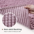 thumbnail image 5 of Chenille Bathroom Rugs Mat 32"x20", Non-Slip Bath Mat for Bathroom Floor & BathTub, Washable Shower Shag Bath Rugs, Soft Fluffy Thick Water Absorbent Microfiber Shower Mat, Bubblegum Pink, 5 of 6