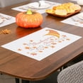 thumbnail image 5 of Thanksgiving Placemats Set of 4 Fall Place Mats Pumpkin Maple Leaves Table Mats Washable Non-Slip Heatproof Woven Placemats for Dining Table (18" X 12"), 5 of 6