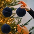 thumbnail image 6 of Velvet Christmas Ornaments Balls 2 Pcs for Christmas Tree Decoration, 4 Inch Large Flocked Velvet Ball Ornaments Set Shatterproof Hanging Xmas Baubles for Party Decor, 6 of 6