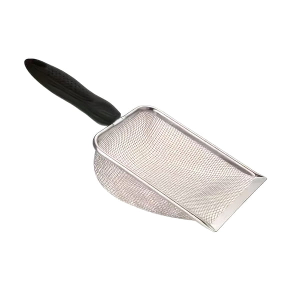 Kingtowag Fine Pore Cat Litter Shovel Metal Mesh, Non Stick Coated Reptile Litter Scoop Hanging, Metal Mesh Cat Litter Scoop Non-Stick Coated with Hanging Hole