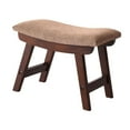 thumbnail image 2 of Reposapiés de madera Reposapiés Otomano Minimalista Taburete Decorativo Reposapiés para Marrón caqui oscuro, 2 of 9