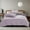 Purple #6, variant on Vaidha Full Solid Color Washed Cotton 4-Piece Bedding Set | 1 Duvet Cover 180x220cm & 1 Flat Sheet 230x230cm & 2 Pillowcases | Soft Breathable Bed Sheet Set for All Seasons
