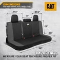 thumbnail image 2 of Cat Flexfit Gray Rear Seat Cover for Car – Durable Canvas & Mesh Design 60/40 Split Bench Protector for Cars, Trucks & SUVs – Back Seat Cover for Rear Bench – Interior Car Accessory, 2 of 9
