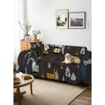 thumbnail image 3 of Cartoon Tractor Couch Cover, Cute Grey Digger Shovel Truck Car Black Sofa Cover Blanket for 1 Seat Cushion, Sectional Sofa Slipcover Furniture Protector for Living Room Bedroom 71''x91'', 3 of 9