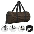 thumbnail image 3 of Fotbe Brown Moroccan Trellis Bolsa Deportiva de Lona Plegable con Estampado, Bolsa de Gimnasio con Bolsillo Seco/Húmedo, Bolsa de Viaje Ultraligera de Gran Capacidad, 3 of 6