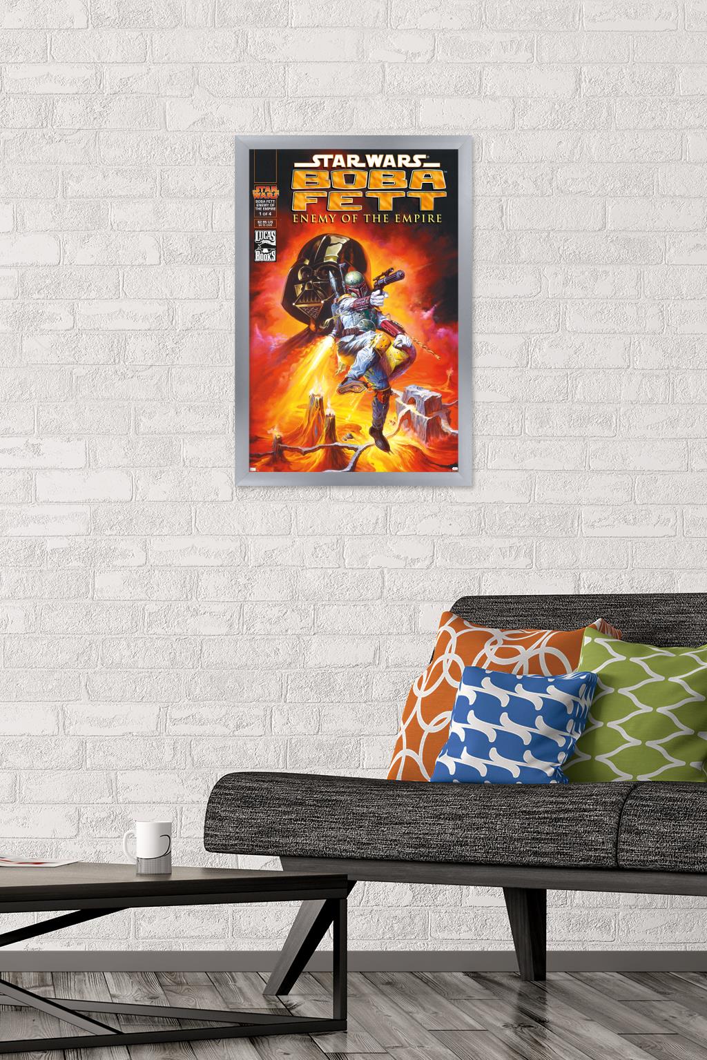 Star Wars: Saga - Boba Fett - Empire Wall Poster, 14.725" x 22.375", Framed