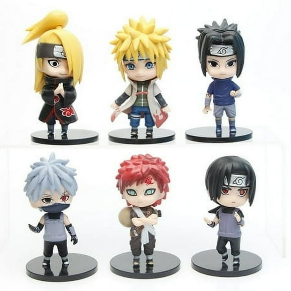 Ready Stock 6 Pcs Anime Naruto Action Figure Namikaze Minato Uchiha Itachi Deidara Sasuke Model Doll Car Decoration
