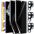 thumbnail image 1 of wonima11 IMBZBK [2+3 Pack Privacy Screen Protector for Samsung Galaxy S22 Ultra 5G [Not Glass], 2 Pack Anti-Spy Flexible TPU Film With 3 Pack Tempered Glass Camera Lens Protector, Case Friendly, 1 of 1