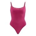 thumbnail image 3 of No Boundaries Women's Fit Stretch Thong Bodysuit with Lace Trim, Sizes XS-3XL, 3 of 4