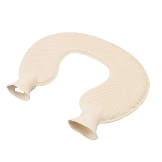 Bolsa de Agua Caliente para el cuello en forma de u, Goma aislante de Doble Punto, Almohada de Vije, Capacidad de 1 Litro para Aliviar Dolores Musculosos, Menstrualos de Calambres,
