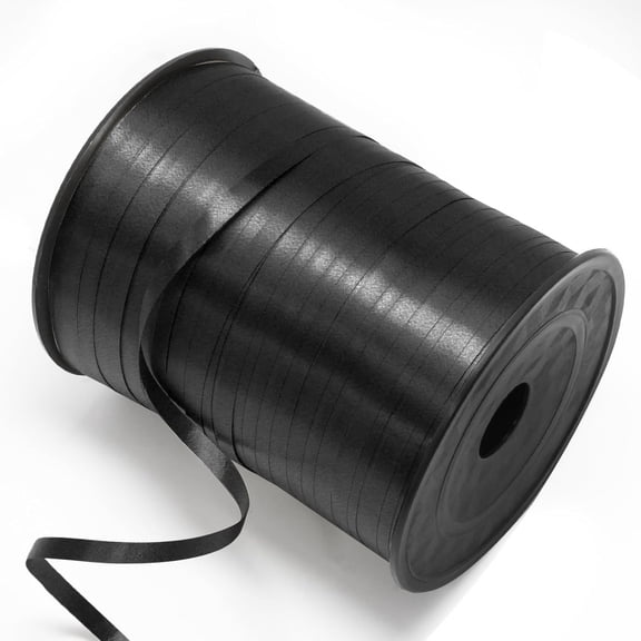 Black Curling Ribbon, Plastic Thin Ribbon for Gift Wrapping, Balloon String, Curly Ribbon, Birthday Party Decorations