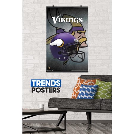 Nfl Minnesota Vikings Helmet Premium Poster And Poster Clip Bundle Walmart Com Walmart Com