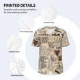 thumbnail image 4 of Daiia Abstract Coffee Pattern With Letters Mens Baseball Jersey Button Down Shirts Short Sleeve Sports Uniforms-Small, 4 of 9