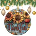thumbnail image 3 of Ornament Autumn Thanksgiving Pumpkin Sunflower Christmas Decoration Keepsake Ornament Be Thankful Sunflowers Fall Ceramic Elegant Hanging Christmas Tree Decorations Housewarming Gift, 3 of 8