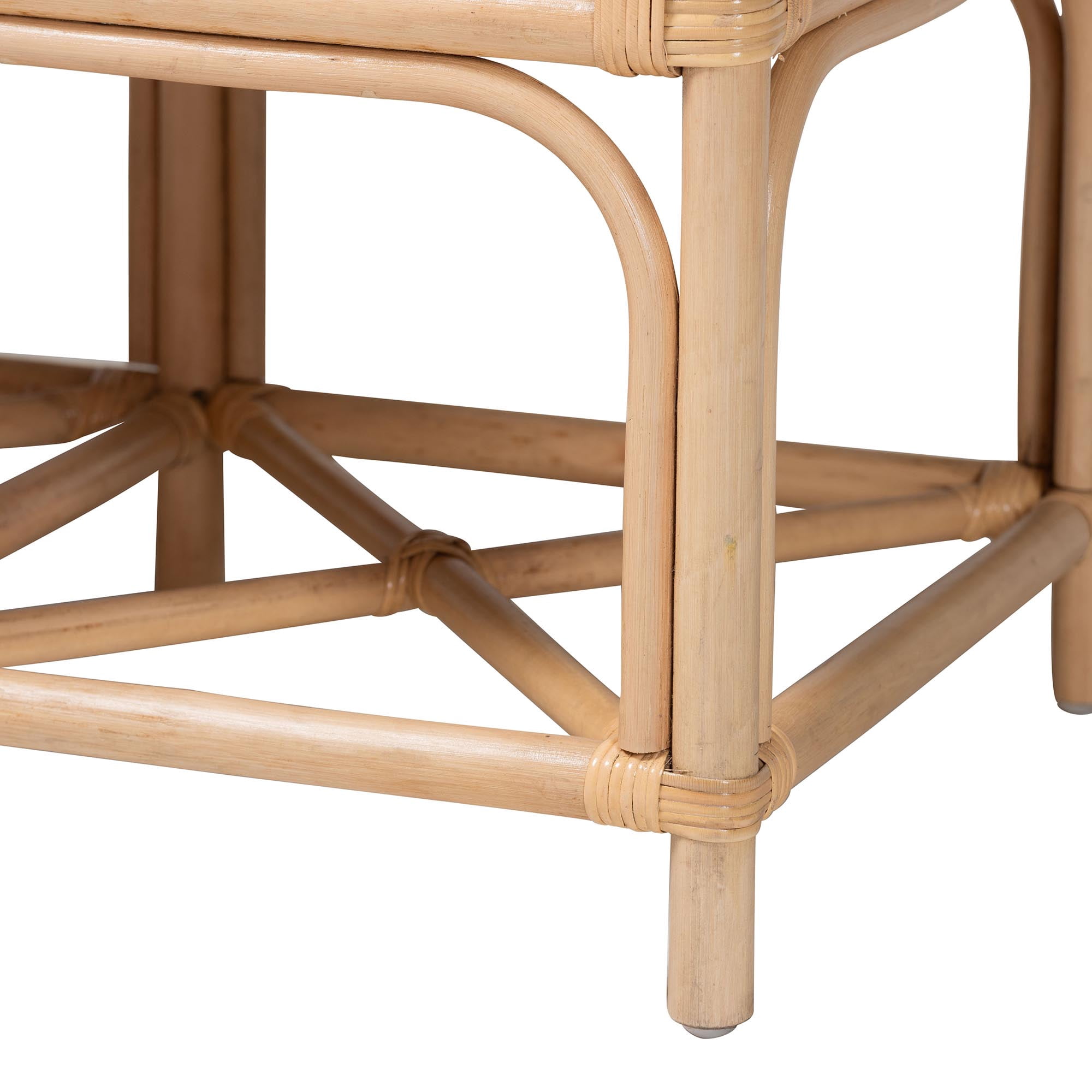 bali & pari Theo Boho Bench, Natural Rattan