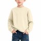 thumbnail image 1 of Blusas y camisas de manga larga con cuello redondo para niño, color liso, cuello redondo, talla mediana, manga larga, informal, cómoda, blusa de poliéster para niños de cedro, 1 of 7