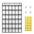 thumbnail image 1 of Gráfico de bolsillo de 36 bolsillos para teléfonos móviles, gráfico de bolsillo para soporte de calculadora con pegatina de 36 números (blanco), 1 of 5