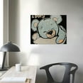 thumbnail image 4 of Orinice Teddy Bear Fine Art Aesthetic Poster & Print Wall Painting for Home Decor Canvas Living Room Bedroom Office Wall Decor 20x16in, 4 of 6