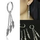 thumbnail image 3 of 1 par de pendientes colgantes de aro para mujer, elegantes pendientes únicos de acero inoxidable a la moda, joyería, 3 of 10