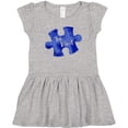 thumbnail image 3 of Inktastic Autism Awareness Be Kind Dark Blue Puzzle Piece Girls Toddler Dress, 3 of 5